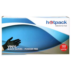Gants vinyle noir non poudrés