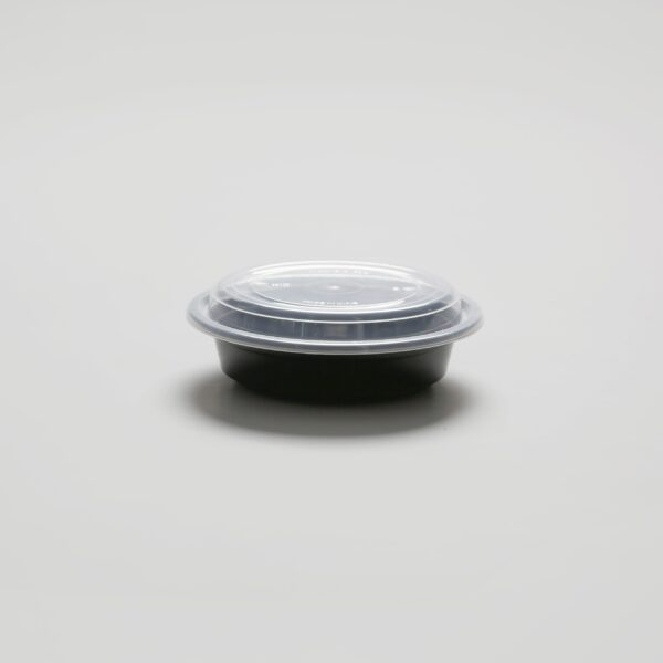 Barquette ronde noire - 16oz
