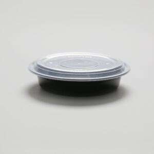 Barquette ronde noire - 48oz