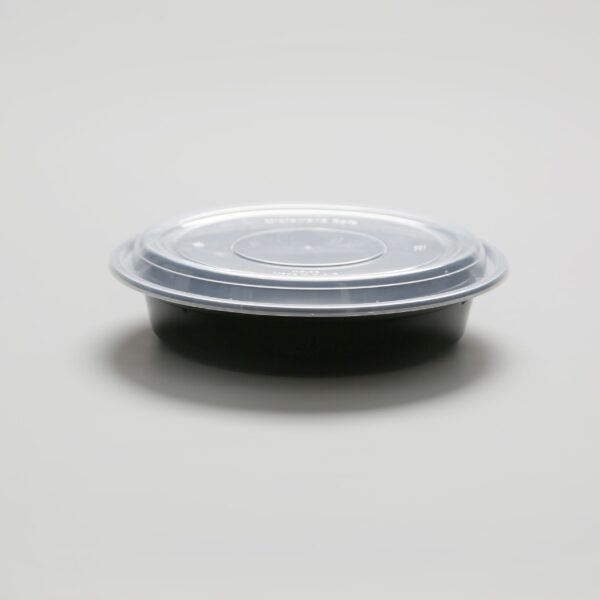 Barquette ronde noire - 48oz