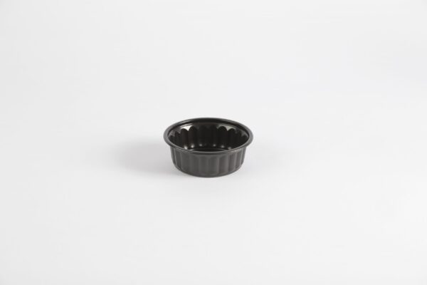 Bol en plastique ondulé noir 250 ml - Image 2