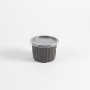 Bol en plastique ondulé noir 500 ml