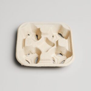 Porte gobelets en carton - 4 compartiments