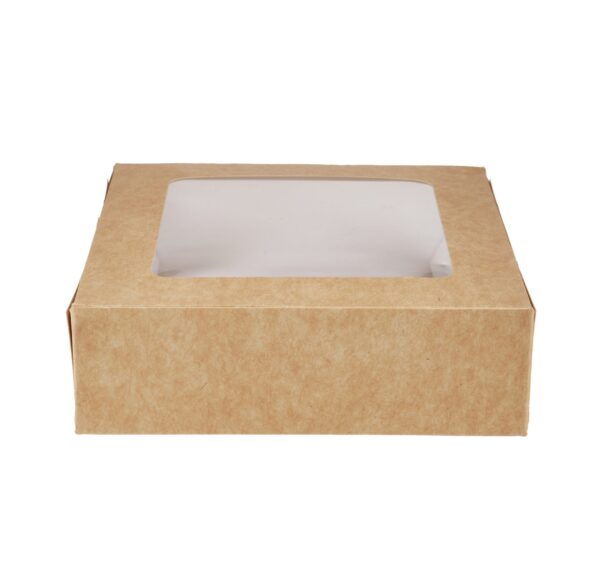 Boîte à gâteaux en kraft avec fenêtre - 14 cm - Image 3