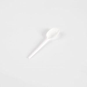 Cuillère blanche en plastique