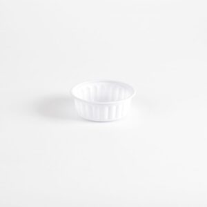 Bol en plastique ondulé blanc 250cc