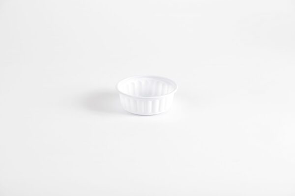Bol en plastique ondulé blanc 250cc
