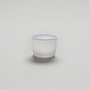 Bol en plastique ondulé blanc 500cc