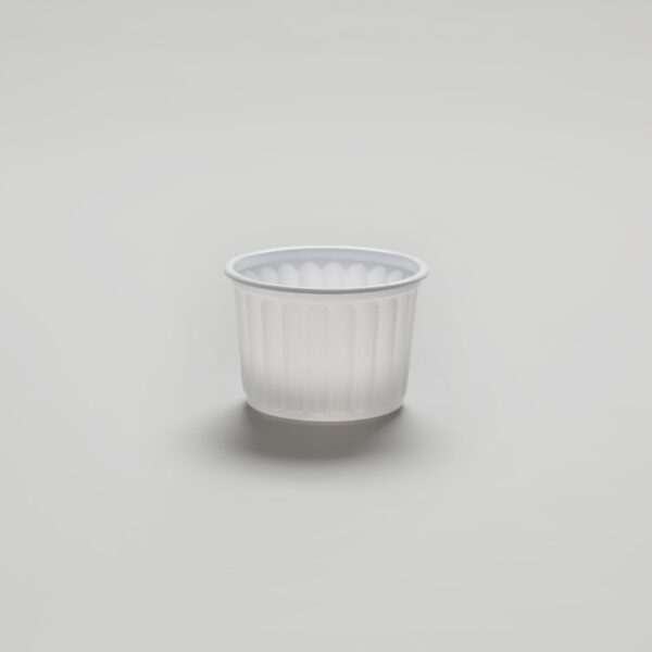 Bol en plastique ondulé blanc 500cc