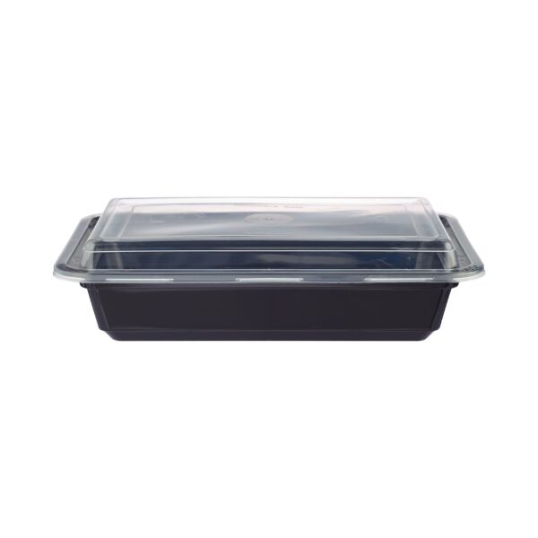 Barquette rectangulaire noire - 28oz