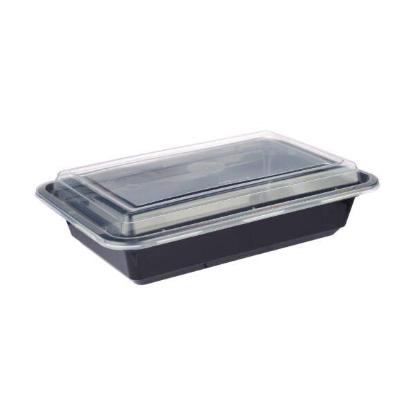 Barquette rectangulaire noire - 28oz - Image 3