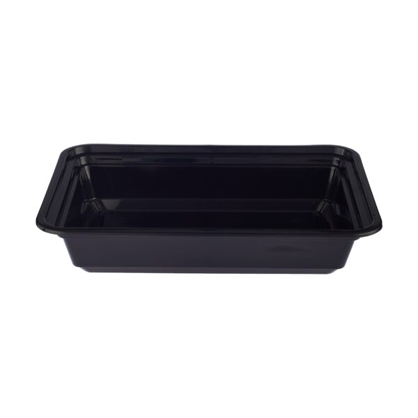 Barquette rectangulaire noire - 28oz - Image 2