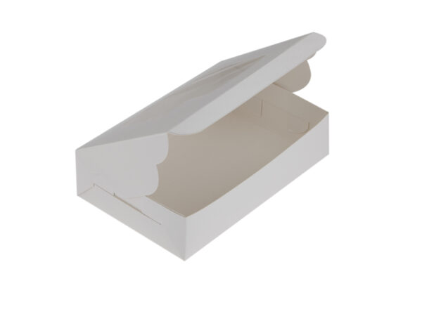 Boîte à gâteaux blanche avec fenêtre - 15x10 cm - Image 2