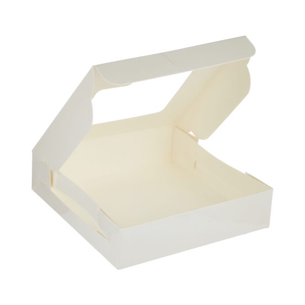 Boîte à gâteau blanche avec fenêtre - 15x15 cm - Image 2