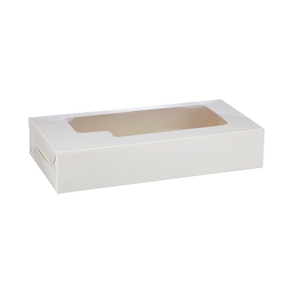 Boîte à gâteaux blanche avec fenêtre - 20x10 cm - Image 3