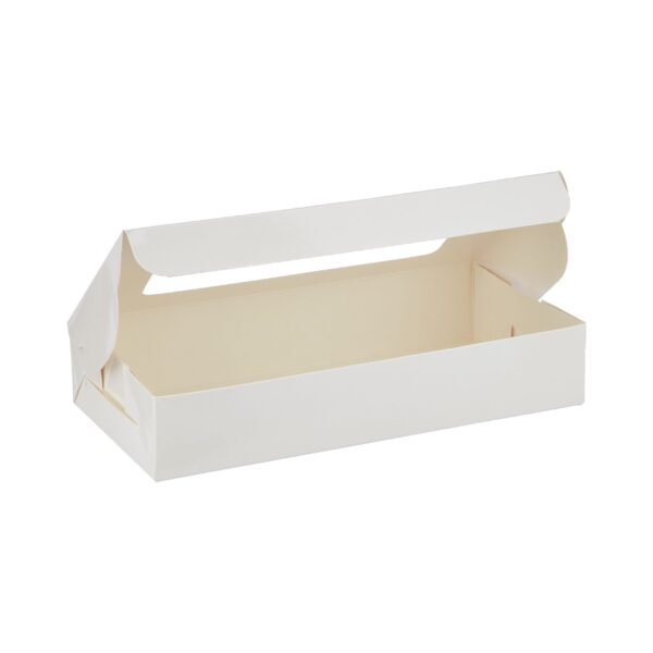 Boîte à gâteaux blanche avec fenêtre - 20x10 cm - Image 2