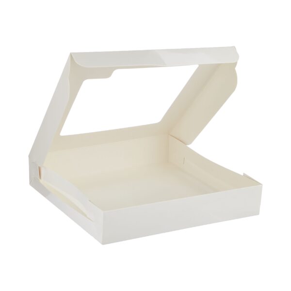 Boîte à gâteaux blanche avec fenêtre - 20x20 cm - Image 2