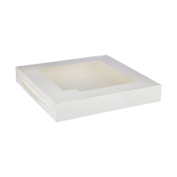 Boîte à gâteau blanche avec fenêtre - 25x25 cm - Image 3