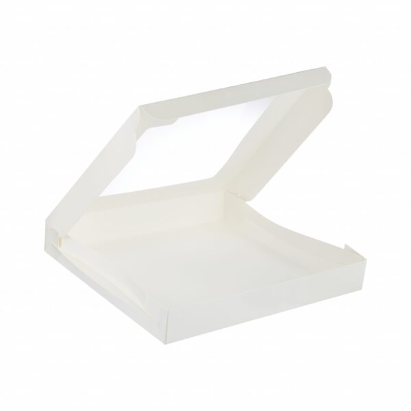 Boîte à gâteau blanche avec fenêtre - 25x25 cm - Image 2