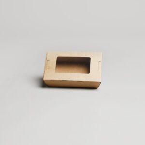 Boîte en kraft avec fenêtre - 15 cm