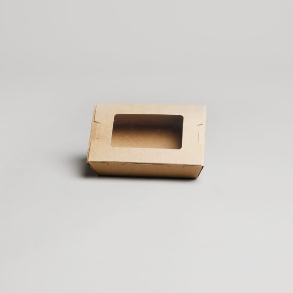 Boîte en kraft avec fenêtre - 15 cm