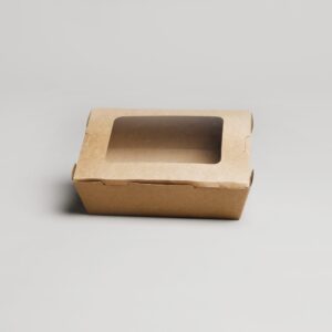 Boîte en kraft avec fenêtre - 19,5 cm