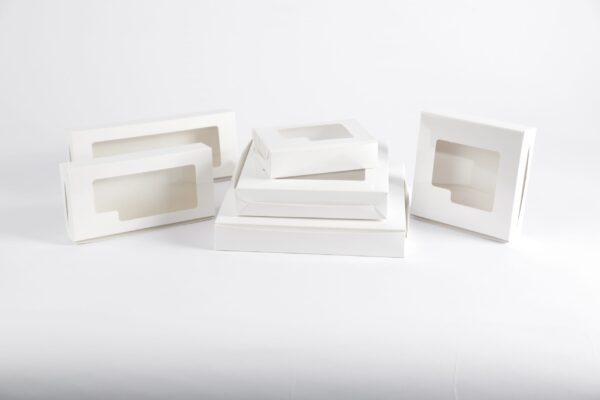 Boîte à gâteaux blanche avec fenêtre - 15x10 cm - Image 4