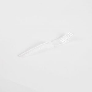 Fourchette transparente en plastique - Premium