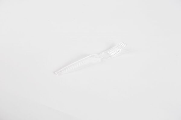 Fourchette transparente en plastique - Premium