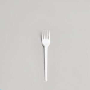 Fourchette blanche en plastique