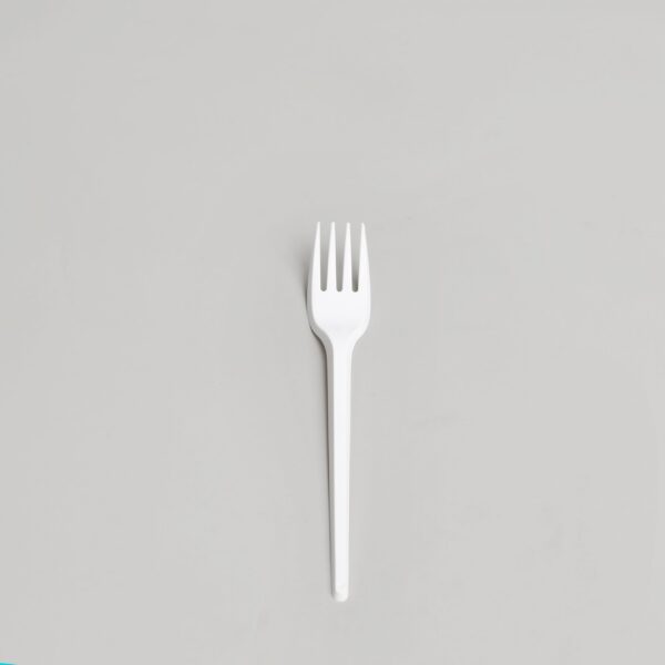 Fourchette blanche en plastique