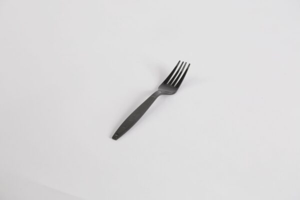 Fourchette noire en plastique - Premium