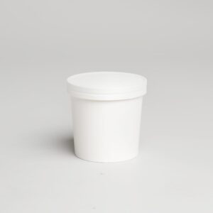 Pot en carton blanc avec couvercle - 32 oz