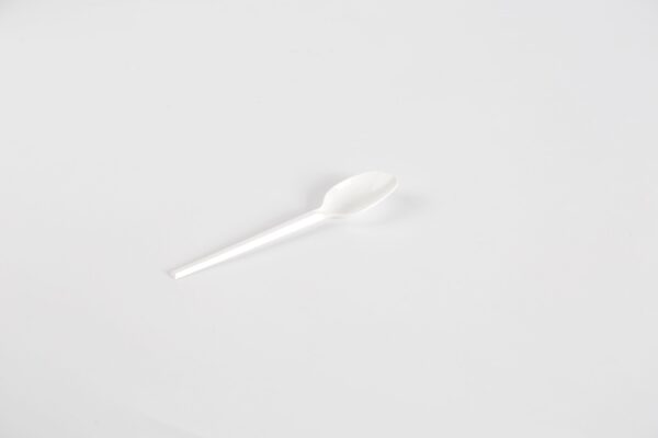 Cuillère à café en plastique blanc