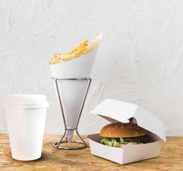 Boîte à burger blanche en carton [PPBLW] - Image 2