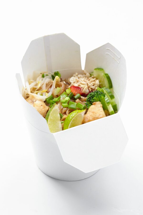 Pot conique en carton blanc - 16 oz - Image 2