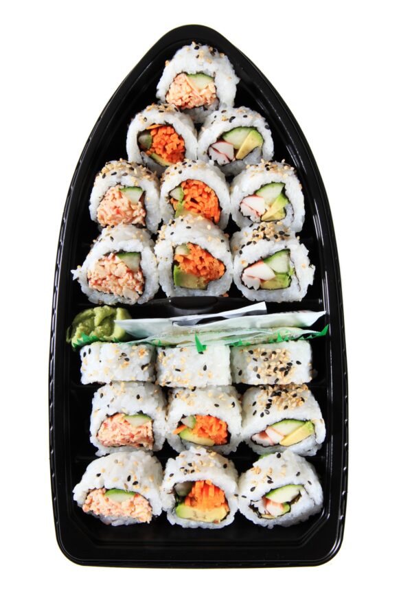 Barquette sushi bateau à base noire - Image 2
